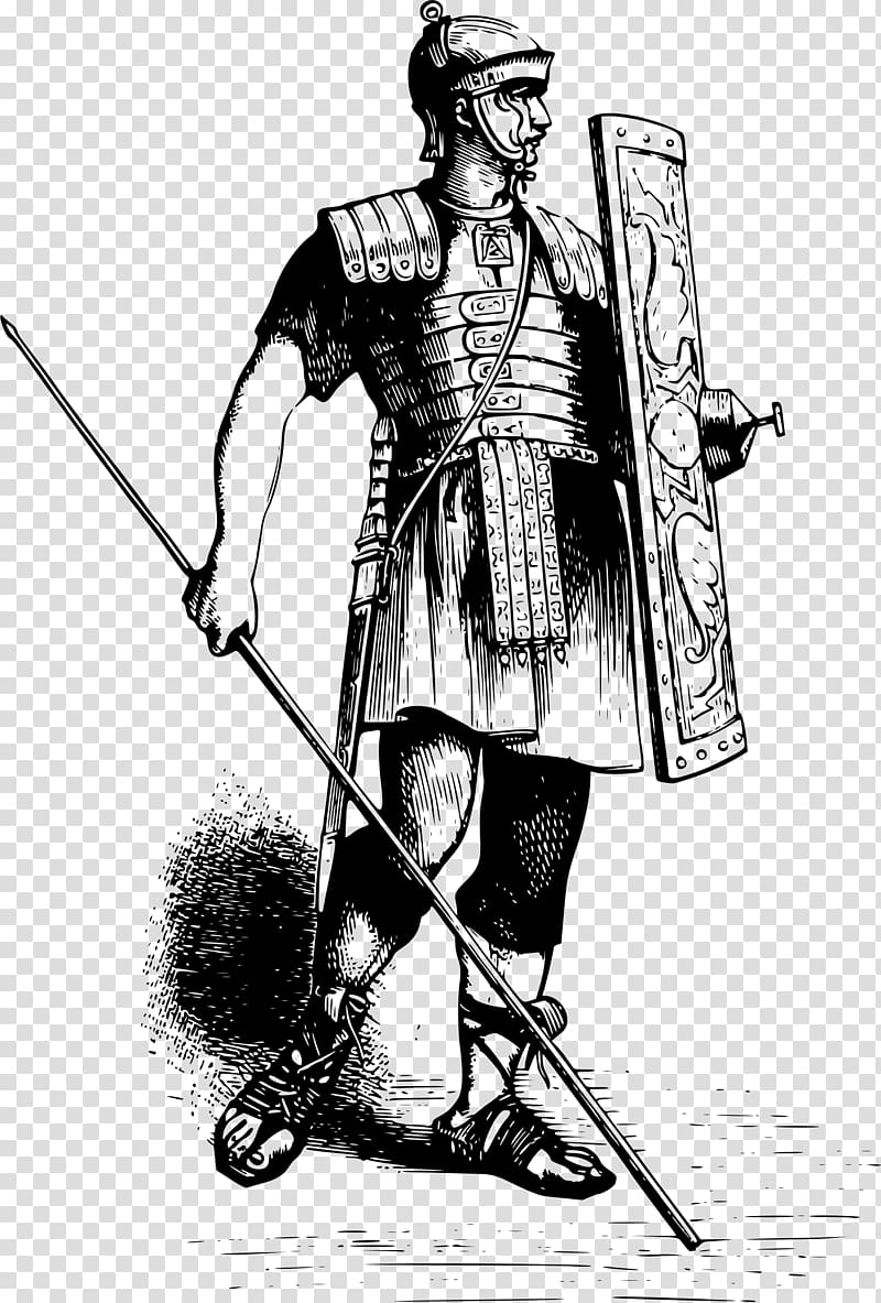 Ancient Rome Soldier Drawing Roman army, warrior transparent