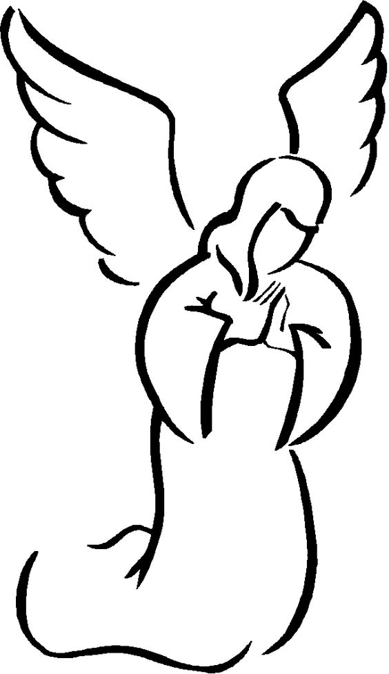 Free Guardian Angel Clipart Black And White, Download Free
