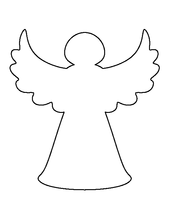 Angel clipart outline.
