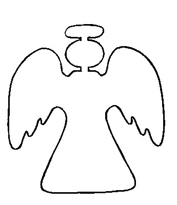angel clipart outline