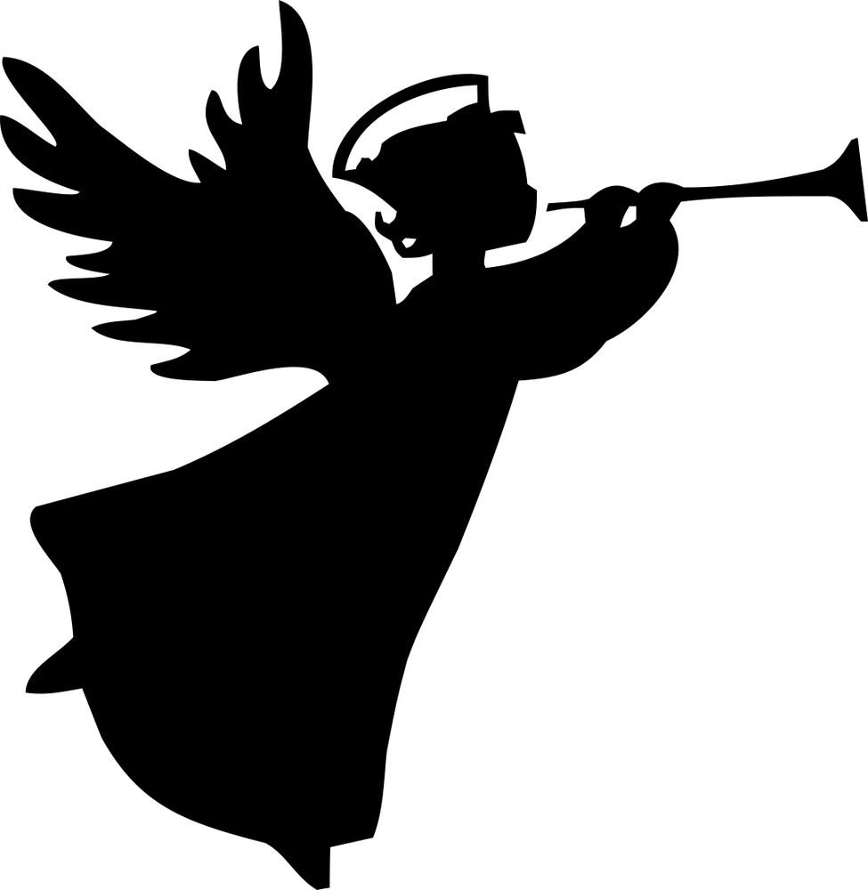 Christmas angel clipart silhouette
