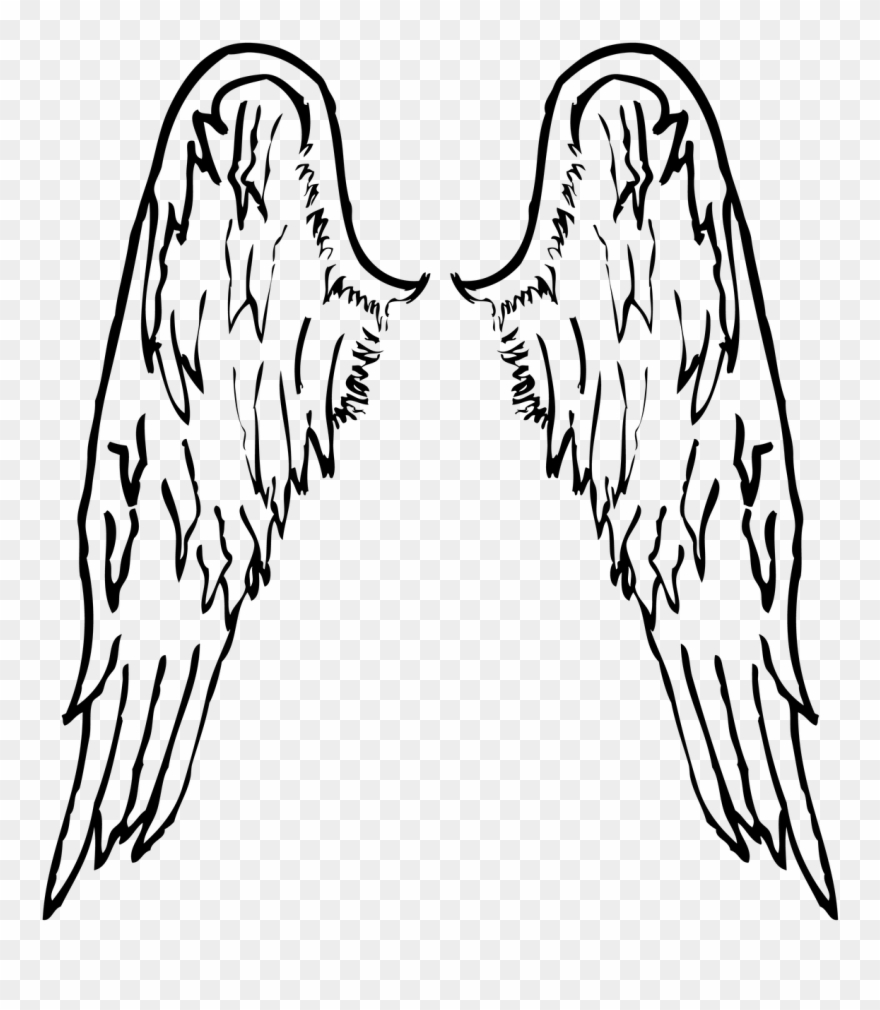 Closed angel wings.