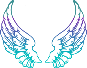 Purple Guardian Angel Wings clip art