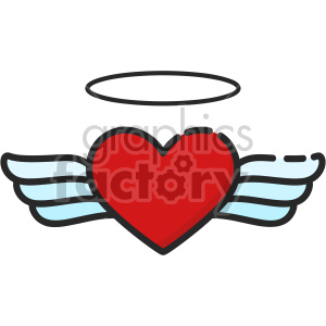 Heart with angel wings