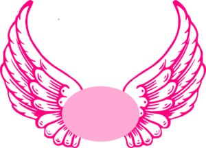 Hot Light Pink Guardian Angel Wings Clip Art at Clker