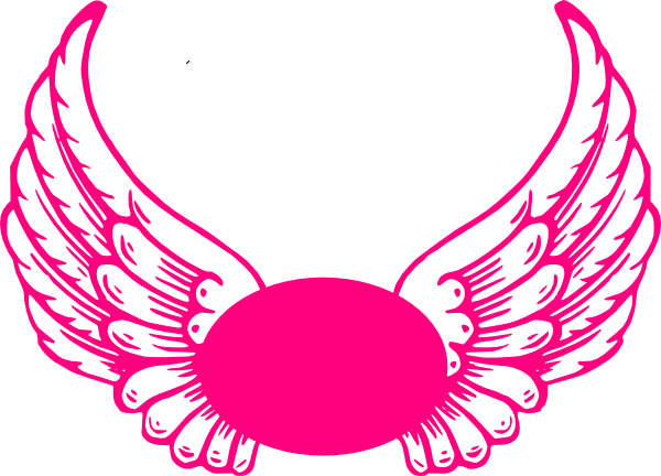 Hot pink guardian angel wings clip art at vector
