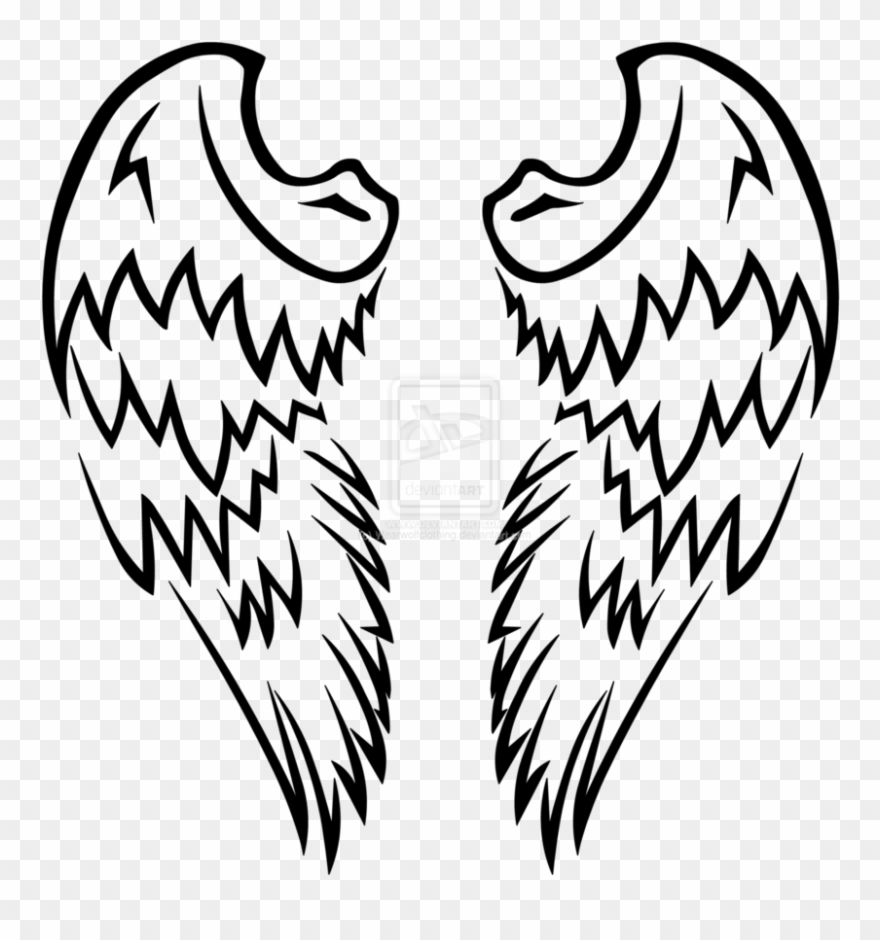 angel wings clipart tribal