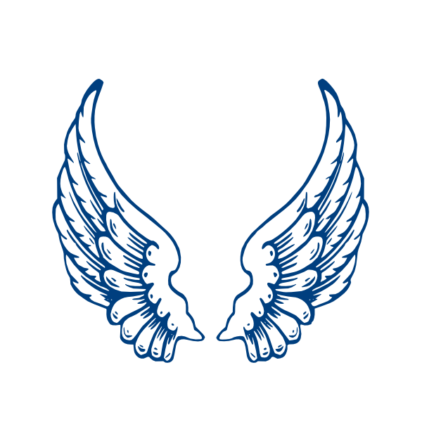 Angel wings template.