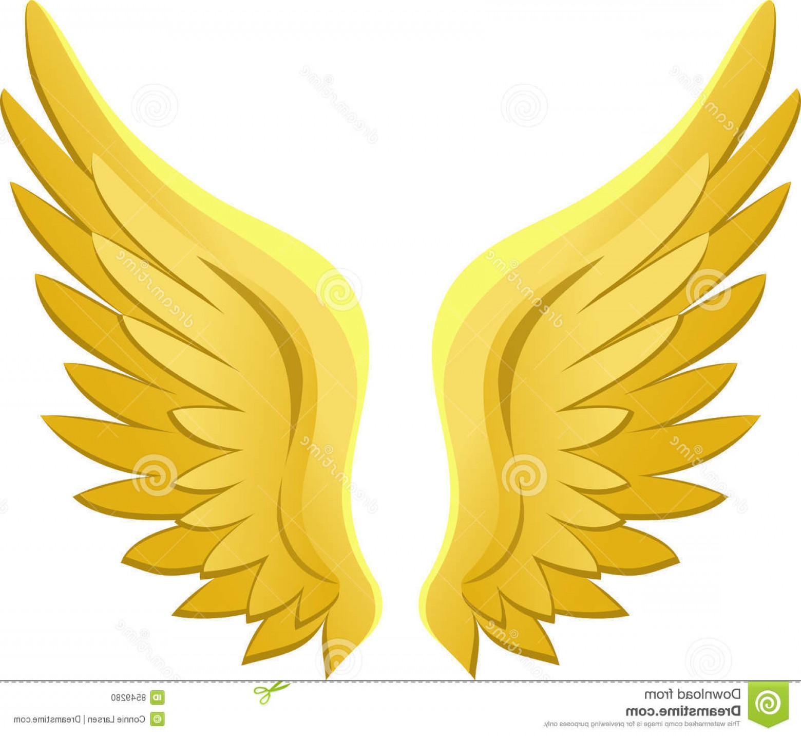 Stock Photo Golden Angel Wings Eps Image