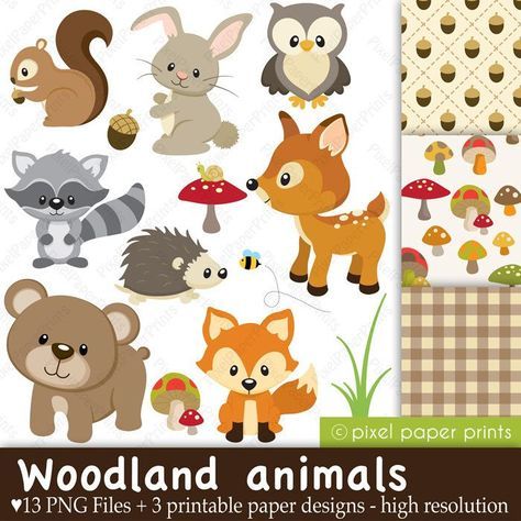 Free download Baby Woodland Animals Clipart for your