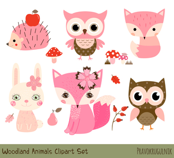 Pink woodland animal.
