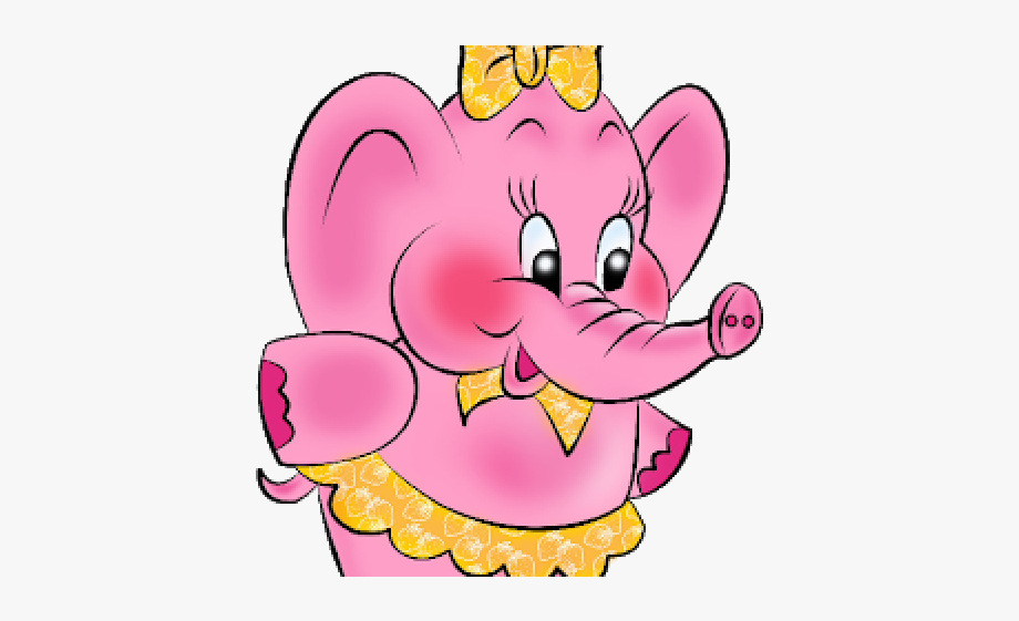 Elephant clipart pink.