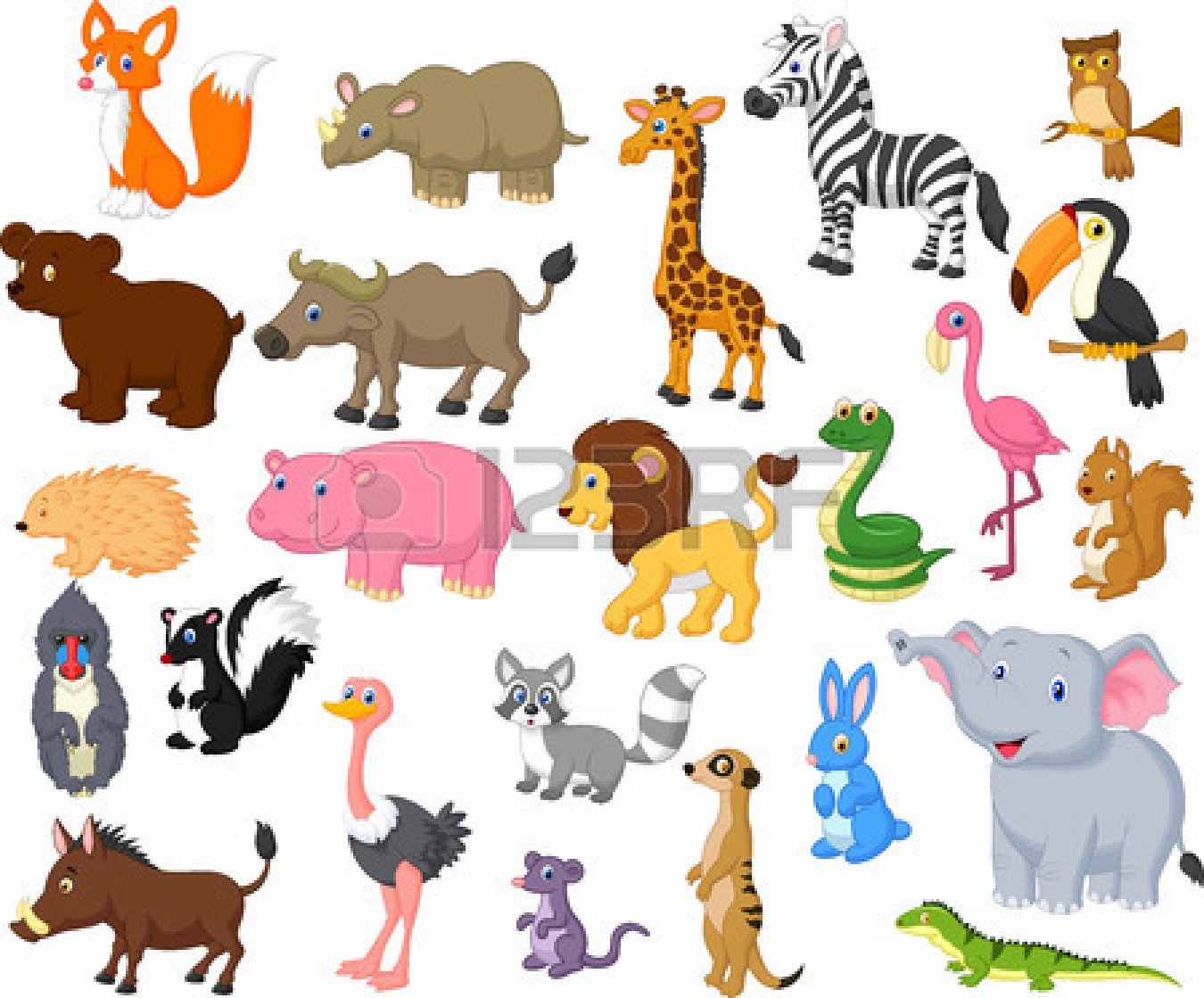 104 wild animals.