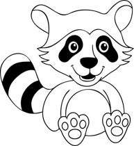 Free Black and White Animals Outline Clipart