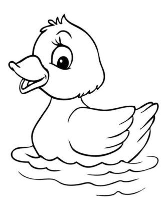 Duck clipart black and white Animals clip art