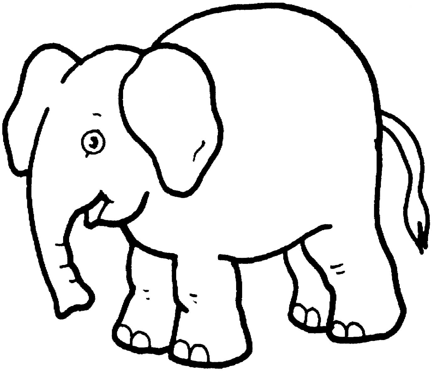 Elephant Black And White Clipart