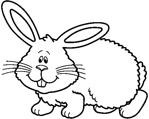 animals black and white clipart rabbit