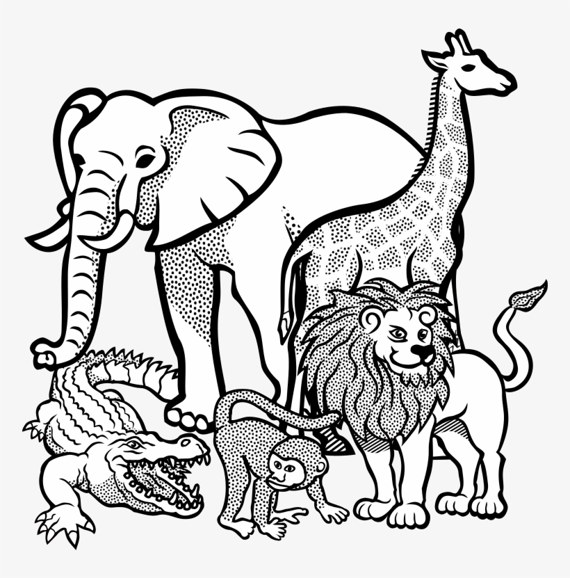 Jpg Black And White Download Africa Clipart Animal