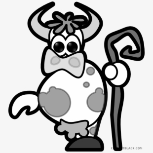 Cow Small Animal Free Black White Clipart Images