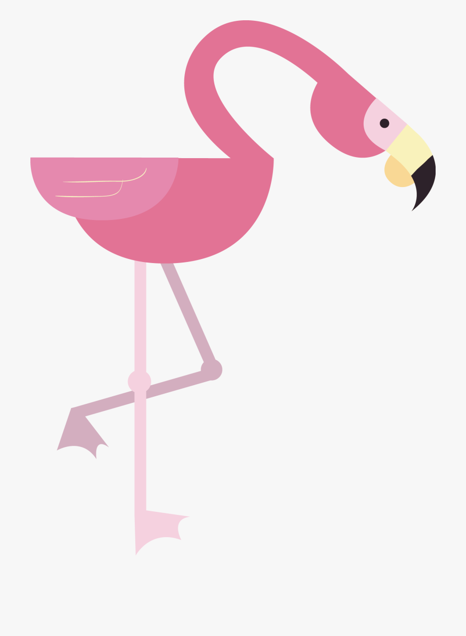 Clip Art Drawing Animation Style Flamingos