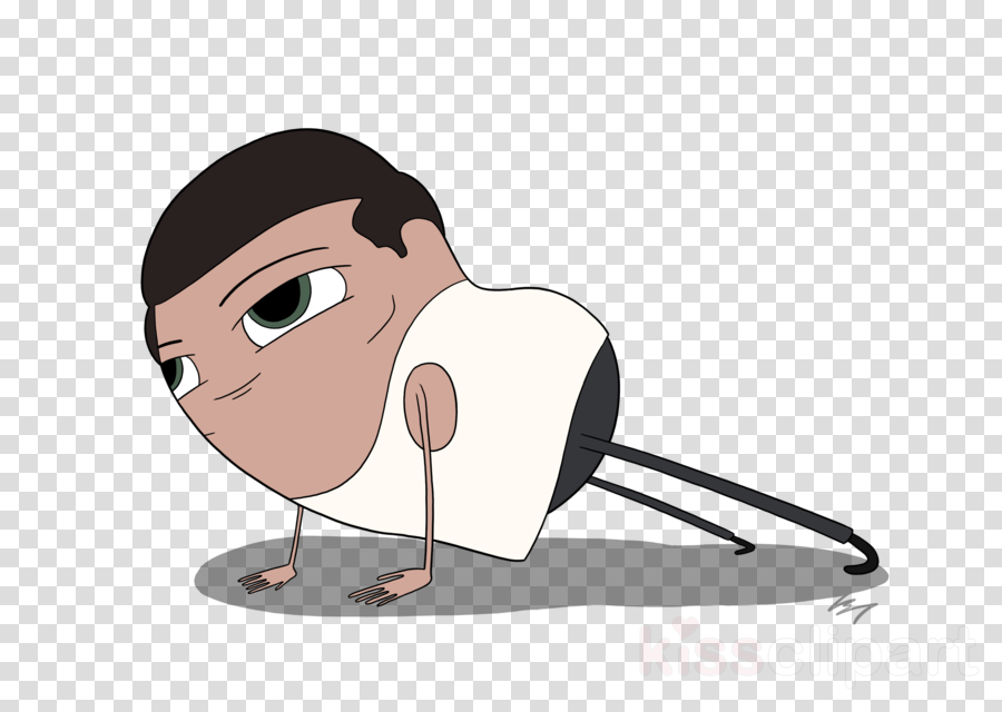Cartoon animation black hair clipart