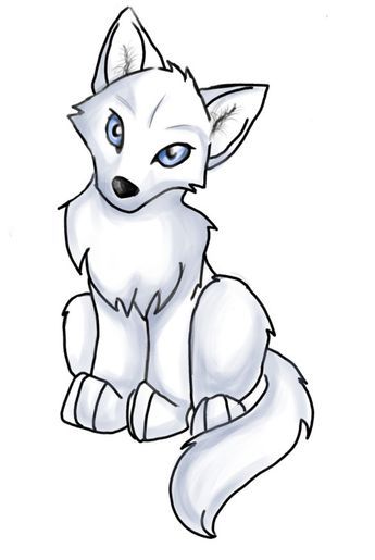 Anime wolf pup.