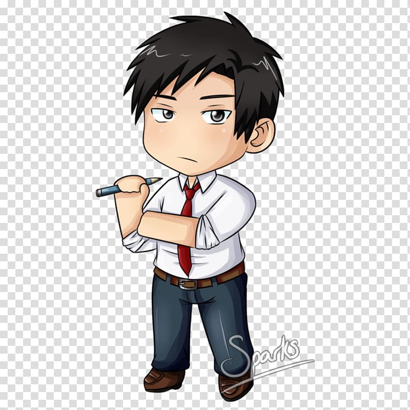 anime clipart thinking