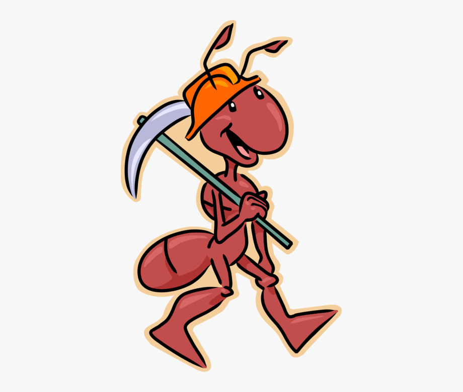 Vector Illustration Of Construction Worker Ant Insect