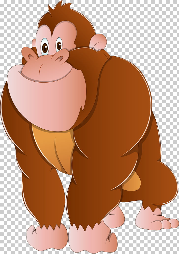 Gorilla ape cartoon.