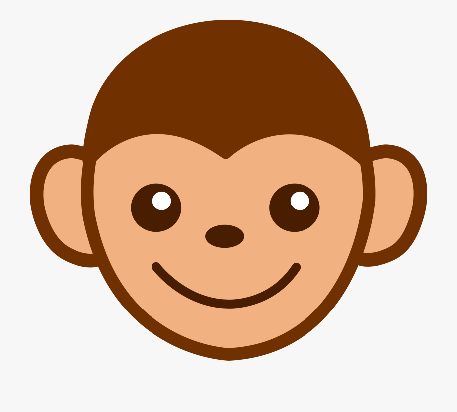Monkey face clipart.