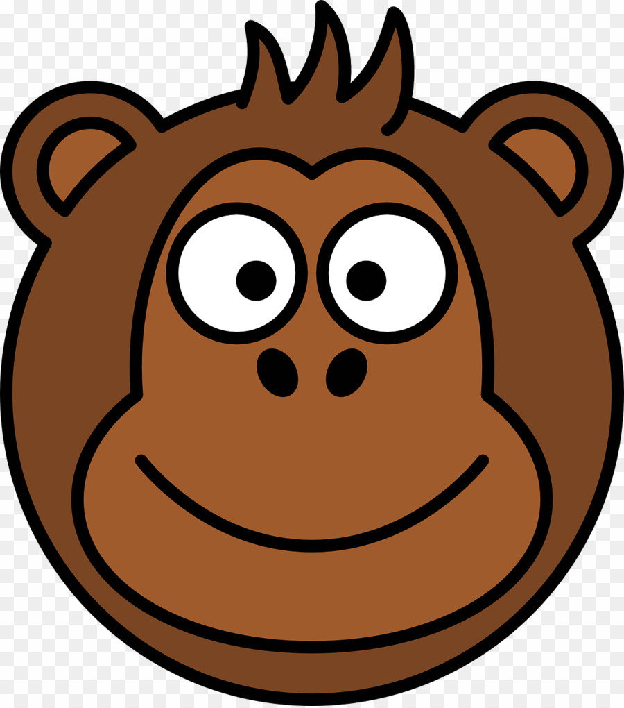 Cartoon monkey head.