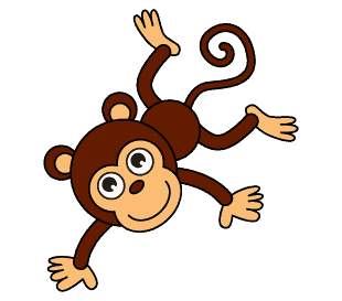 Simple monkey drawing.