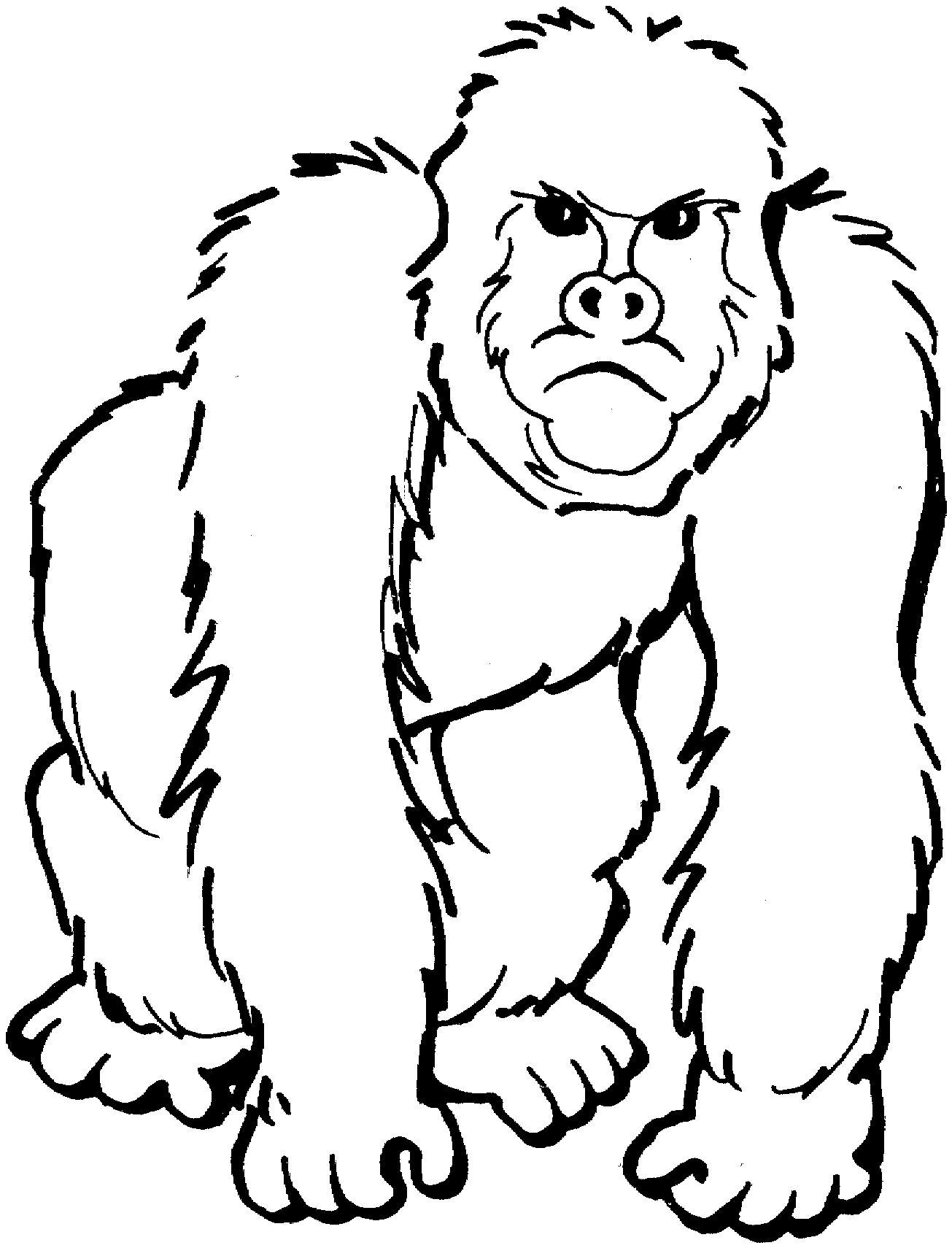 Free Ape Clipart Black And White, Download Free Clip Art