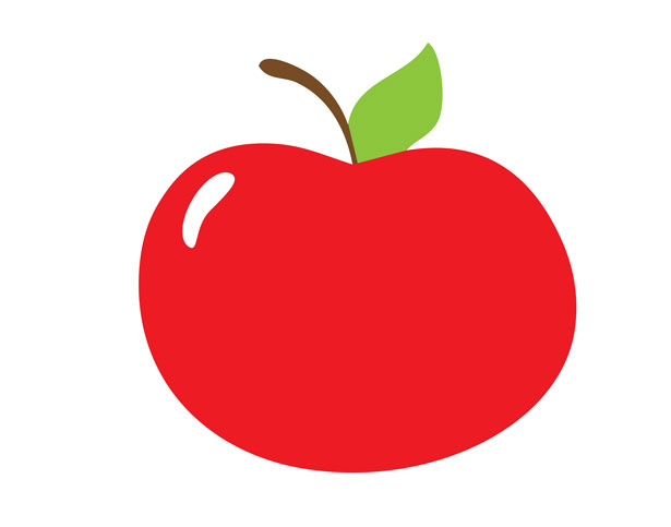 Red apple clipart.