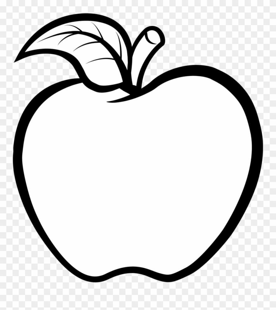 Apple Clipart Black And White Vector Free