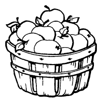 Image result for basket of apples clip art black and white