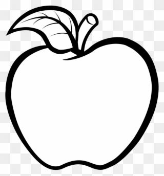 Free PNG Apple Black And White Clip Art Download