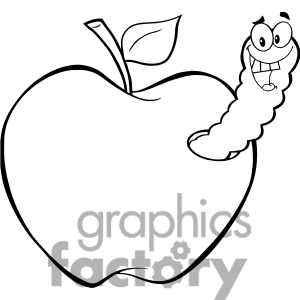 Black And White Apple Clipart