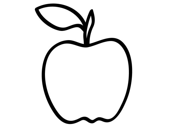 Apple Clipart Black And White Png