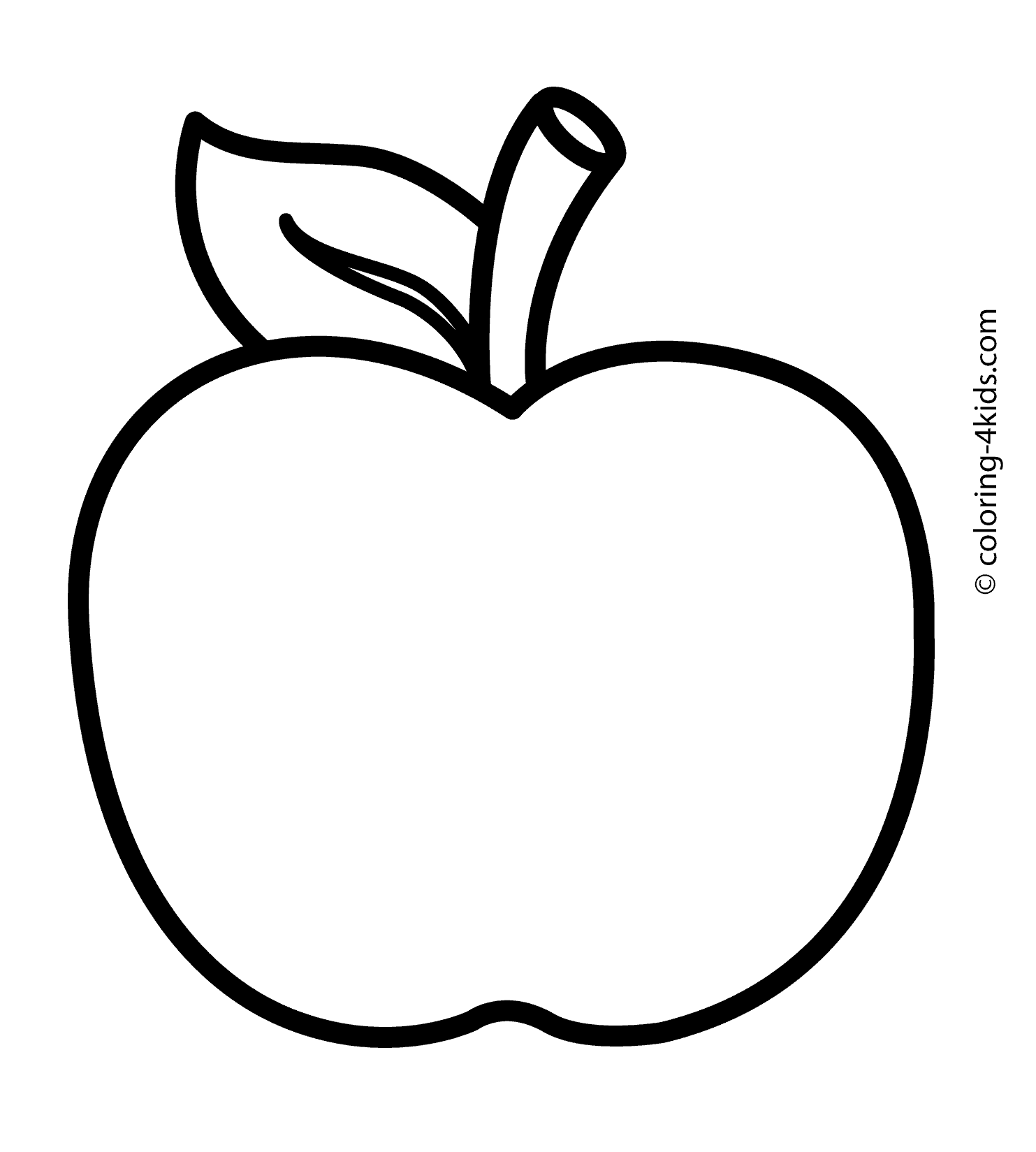 Apple Fruits coloring pages nice for kids, printable free