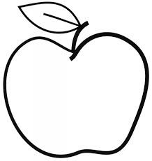 apple clipart black and white sketch