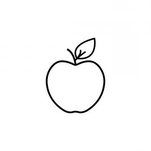 Apple line icon.