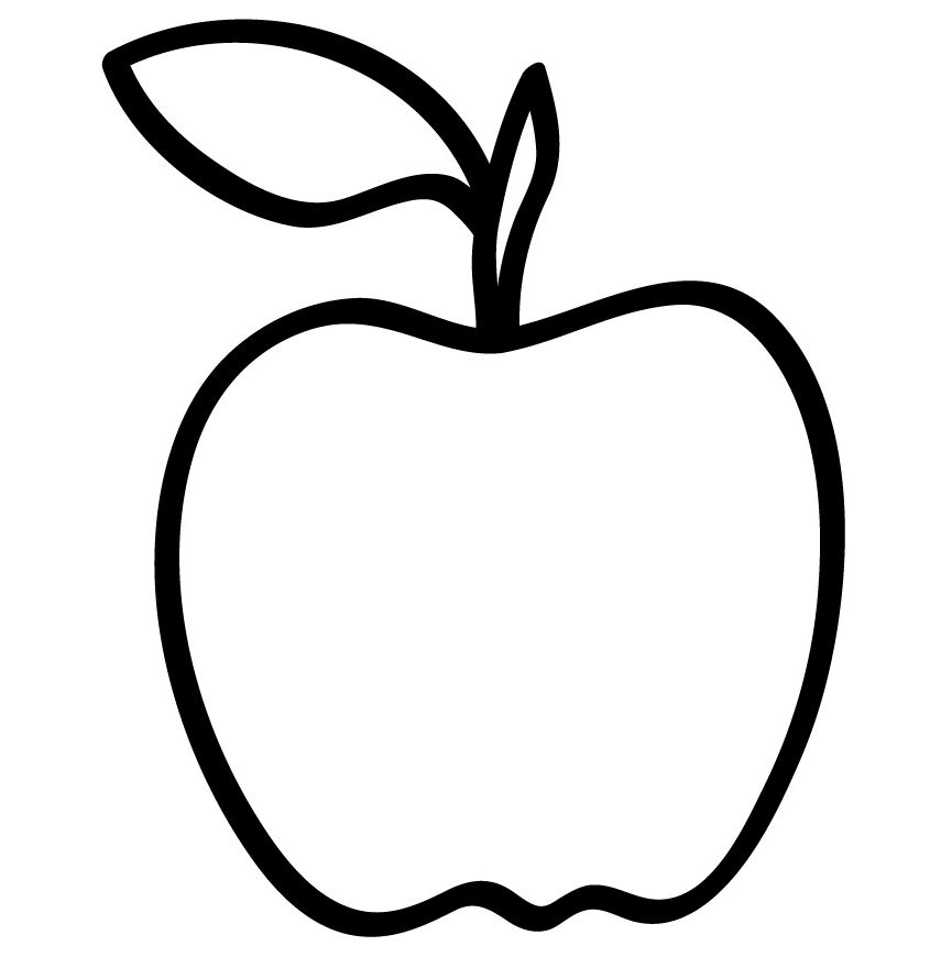 Apple clipart template.