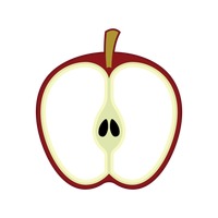 Half Apple Clipart