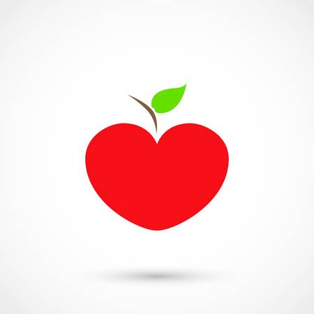 Heart apple clipart