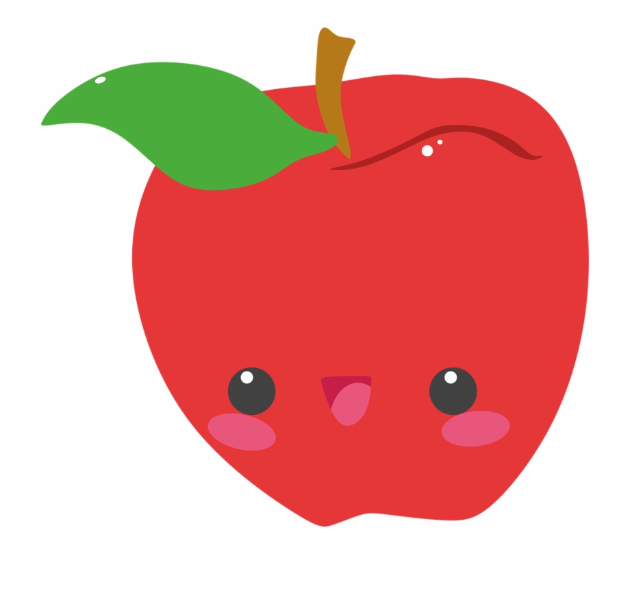 Cute apple cartoon.