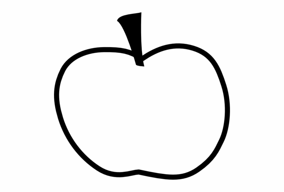 Apple Outline Clipart Free PNG Images