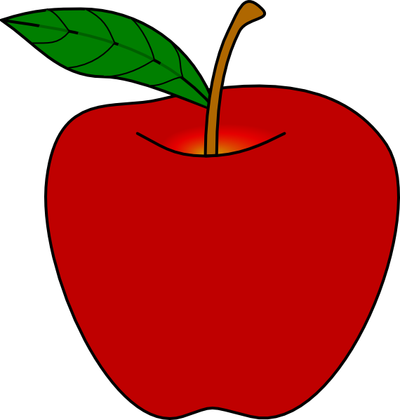 Red apple clip.