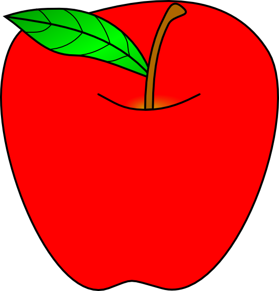 Red apple clip.