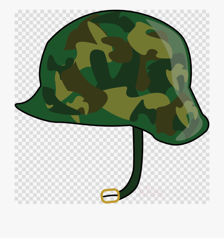 Military helmet transparent.